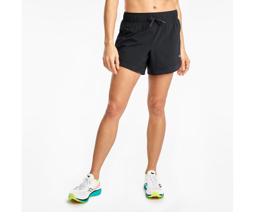 Bermudas Saucony Outpace 5" Mujer Negros | México 313QMAZ